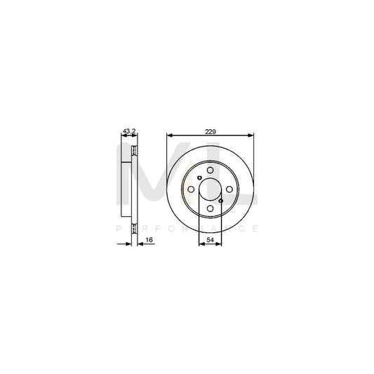 BOSCH 0 986 479 417 Brake Disc for TOYOTA Starlet IV Hatchback (P80) Vented, Oiled | ML Performance Car Parts
