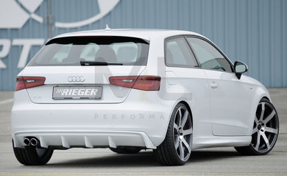 Rieger 00056786 Audi 8V A3 Rear Diffuser 3 | ML Performance UK Car Parts