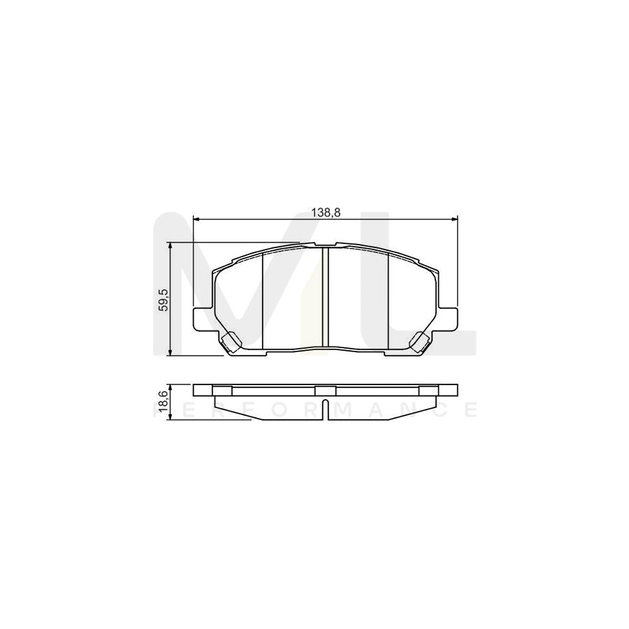 Bosch 0986495126 Brake Pad Set With Mounting Manual BP1509 | ML Performance Car Parts