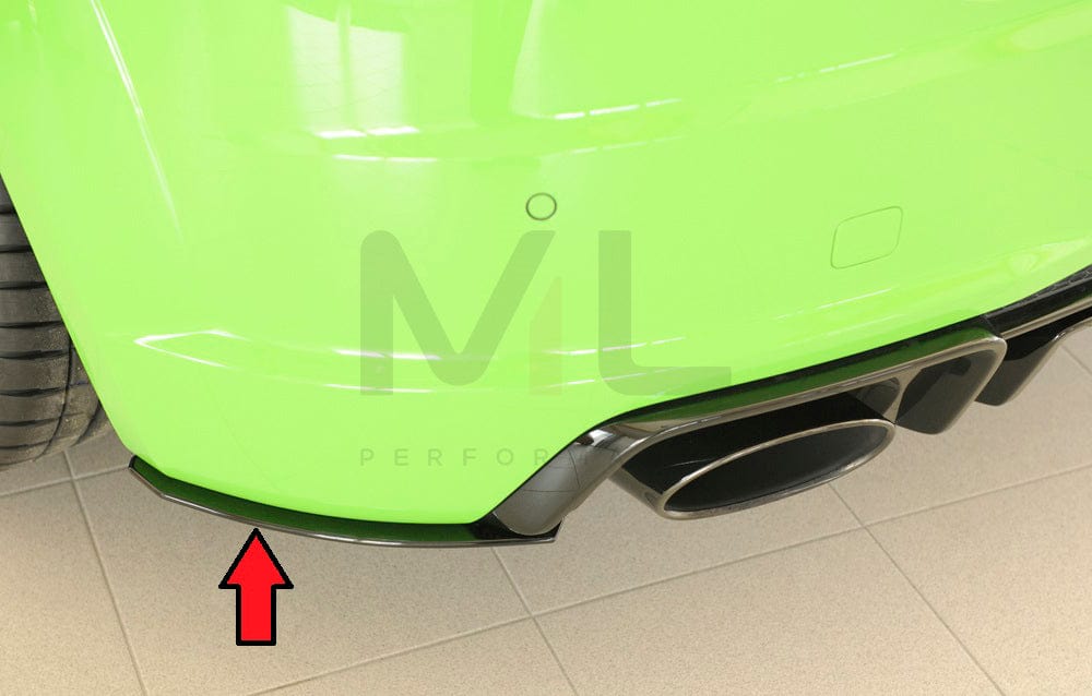 Rieger 00055173 Audi 8J 8J1-FV 8S TTRS Rear Side Splitter 3 | ML Performance UK Car Parts