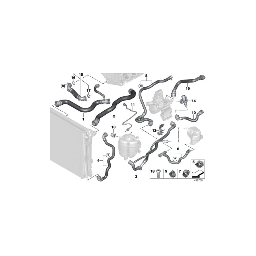 Genuine BMW 17128654832 G21 G29 G20 Hose For Expansion Tank  (Inc. 330iX, 330e & 320i 1.6) | ML Performance UK Car Parts