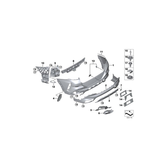 Genuine BMW 51128099220 G06 Skid Plate, Rear, Primed M (Inc. X6 30iX, X6 40iX & X6 M50dX) | ML Performance UK