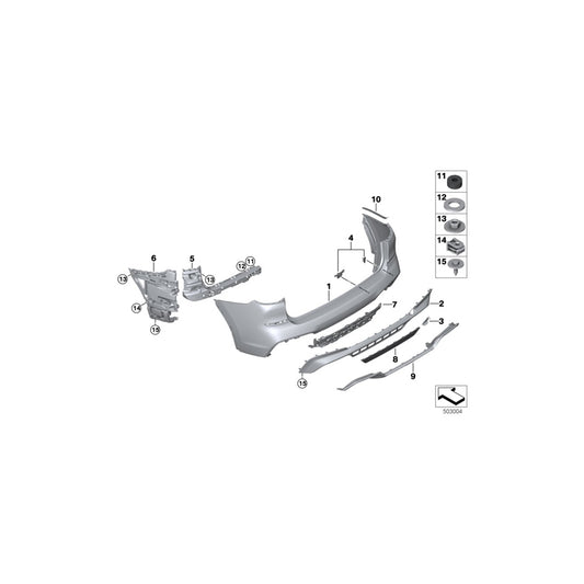 Genuine BMW 51128082217 Kit, Mount For Pdc/Pma Sensor, Rear (Inc. X3 M) | ML Performance UK