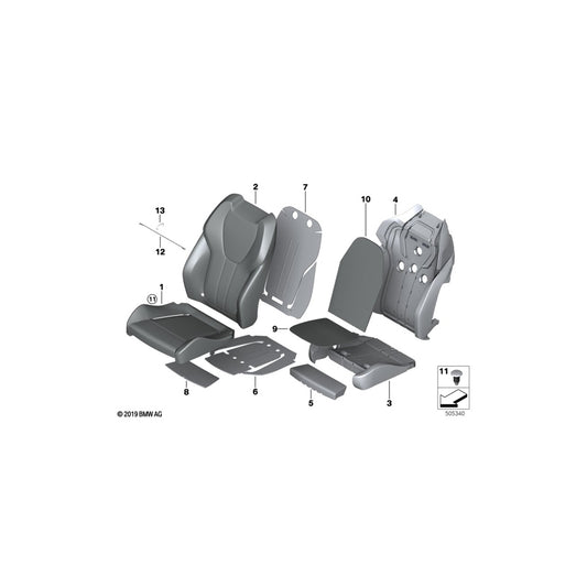 Genuine BMW 52108493229 G06 G05 G07 Sports Seat Cover Leather COFFEE (Inc. X7 50iX, X6 M50dX & X7 30dX) | ML Performance UK