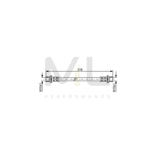 BOSCH 1 987 481 062 Brake Hose for TOYOTA Yaris I Hatchback (P1) 294mm, M10x1 | ML Performance Car Parts