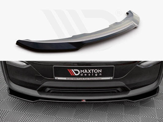 Maxton Design BM-I3-1-FD1T Front Splitter V.1 BMW I3 MK1 Facelift (2017-2022) | ML Performance UK Car Parts