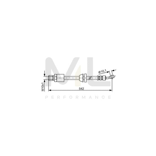 BOSCH 1 987 476 243 Brake Hose 396mm, M10x1 | ML Performance Car Parts