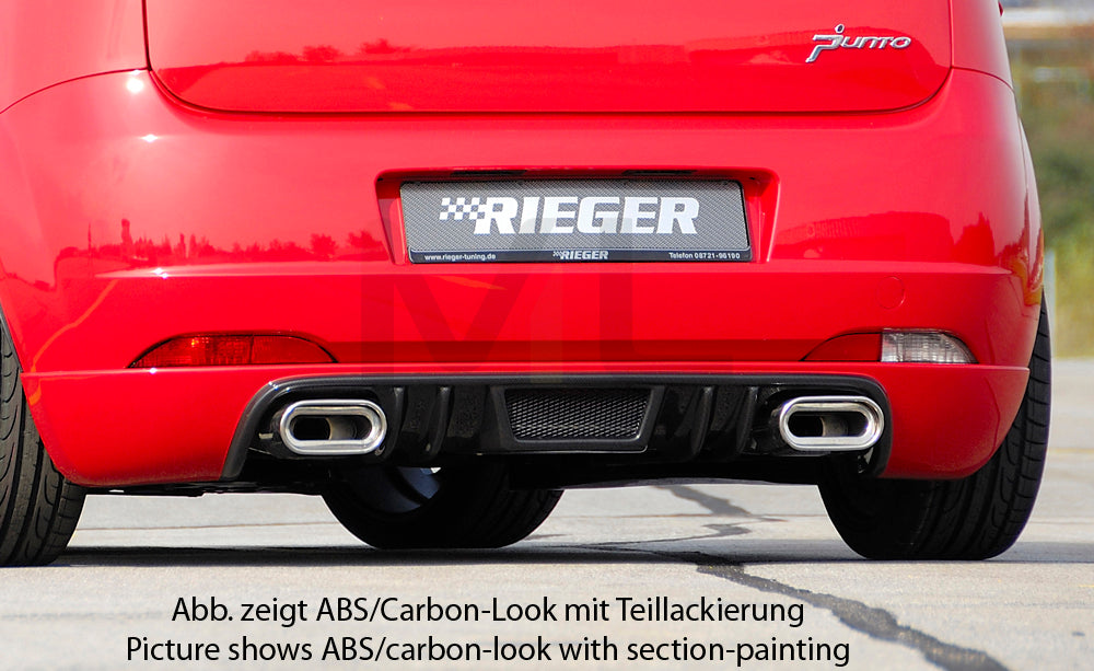 Rieger 00099154 Fiat Grande Punto (199) Rear Diffuser 3 | ML Performance UK Car Parts