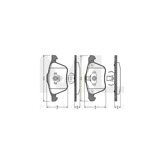 Bosch 0986Tb2875 Brake Pad Set Excl. Wear Warning Contact, With Accessories  | ML Performance Car Parts