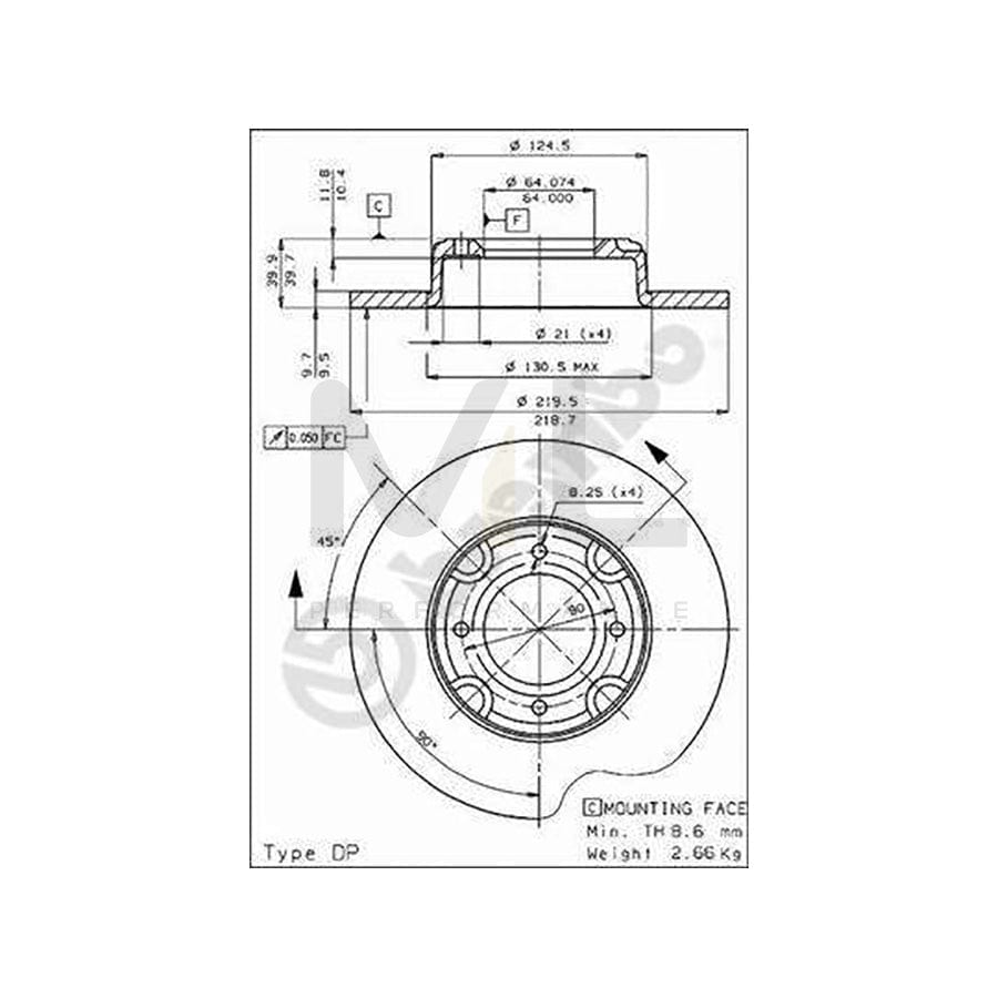 BREMBO 08.3437.10 Brake Disc for NISSAN CHERRY Solid | ML Performance Car Parts