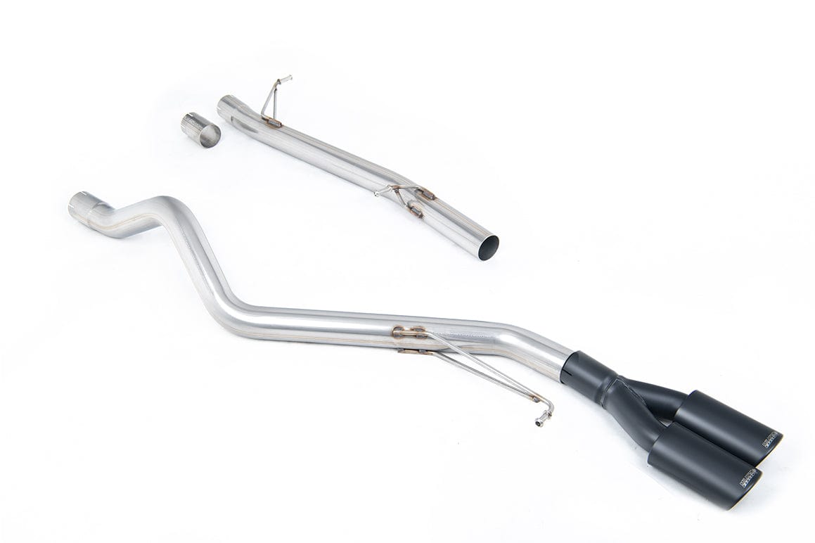 MillTek SSXVW475 Volkswagen Transporter \ Caravelle Non-Resonated Cat-Back Exhaust with Twin Cerakote Black Oval Outlet