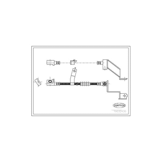 Corteco 19032430 Brake Hose For Chrysler Voyager / Grand Voyager Iii (Gs) | ML Performance UK