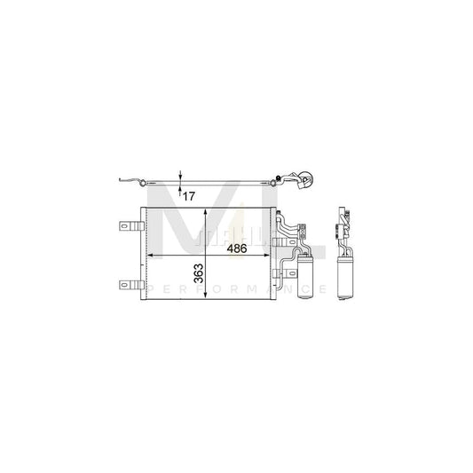 MAHLE ORIGINAL AC 409 000S Air conditioning condenser with dryer, with seal ring | ML Performance Car Parts