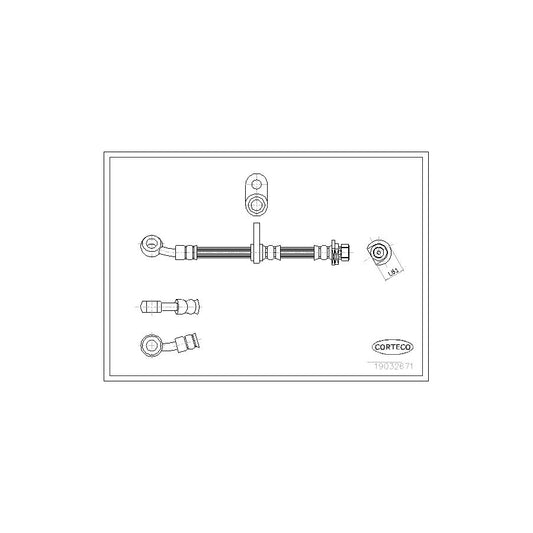 Corteco 19032671 Brake Hose For Honda Cr-V I (Rd) | ML Performance UK