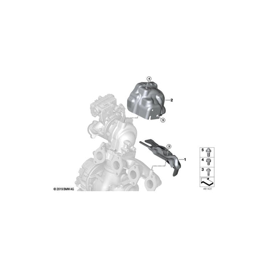 Genuine BMW 11628589059 F36 F31 G01 Heat Shield For Exhaust Manifold (Inc. 525d, 125d & 725Ld) | ML Performance UK Car Parts