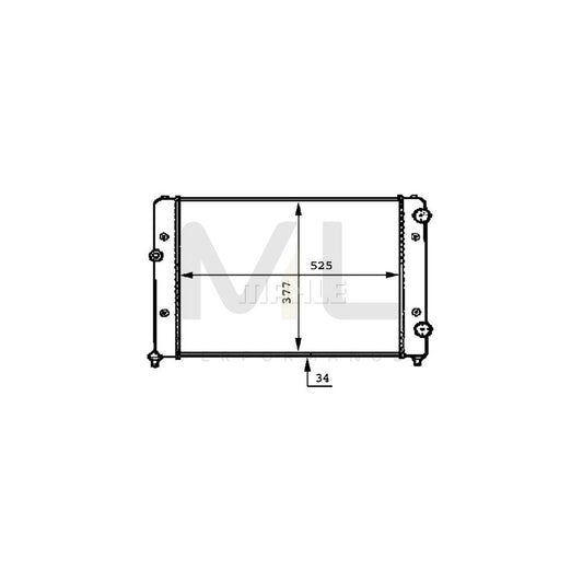 MAHLE ORIGINAL CR 507 000P Engine radiator for VW PASSAT Brazed cooling fins, Manual Transmission | ML Performance Car Parts