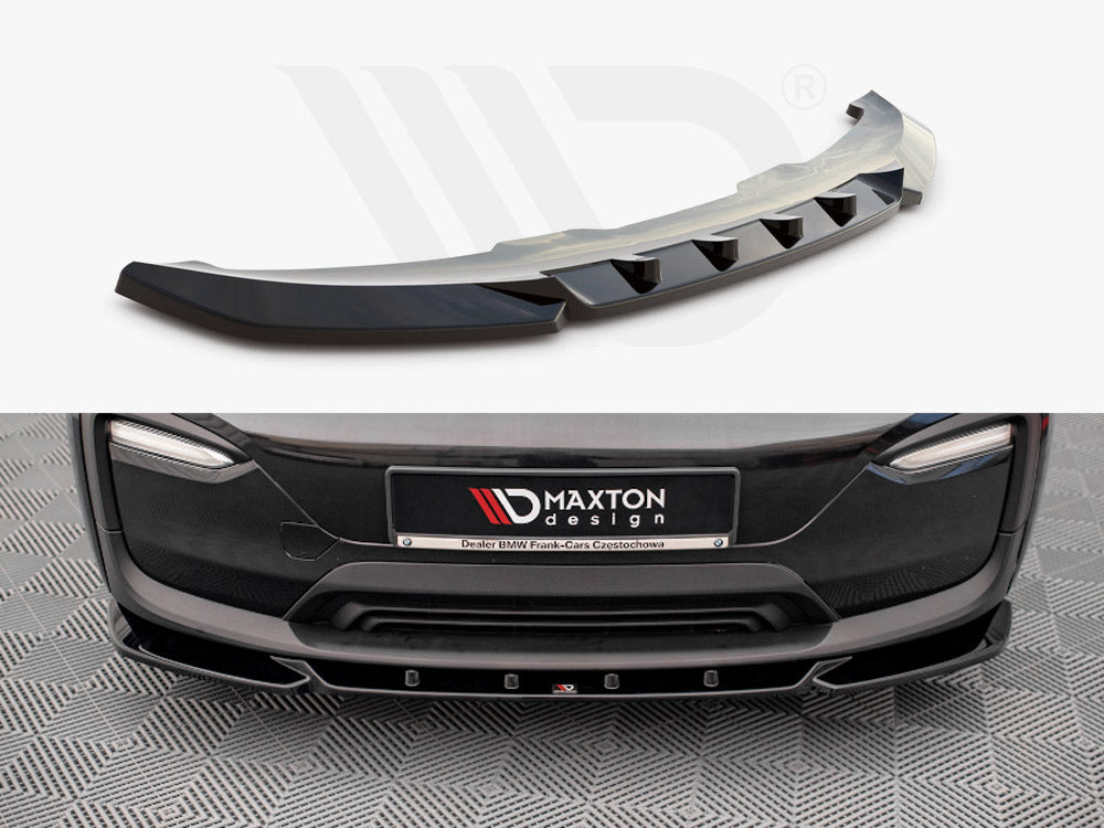 Maxton Design BM-I3-1-FD2T Front Splitter V.2 BMW I3 MK1 Facelift (2017-2022) | ML Performance UK Car Parts