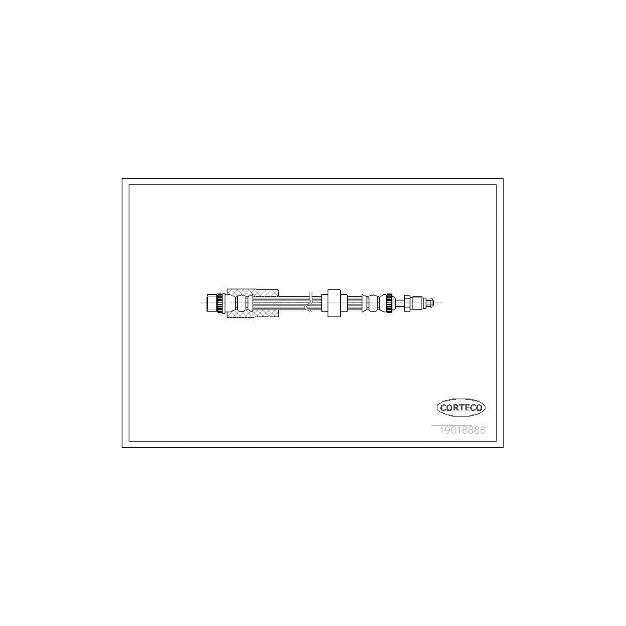 Corteco 19018886 Brake Hose For Peugeot 405 | ML Performance UK