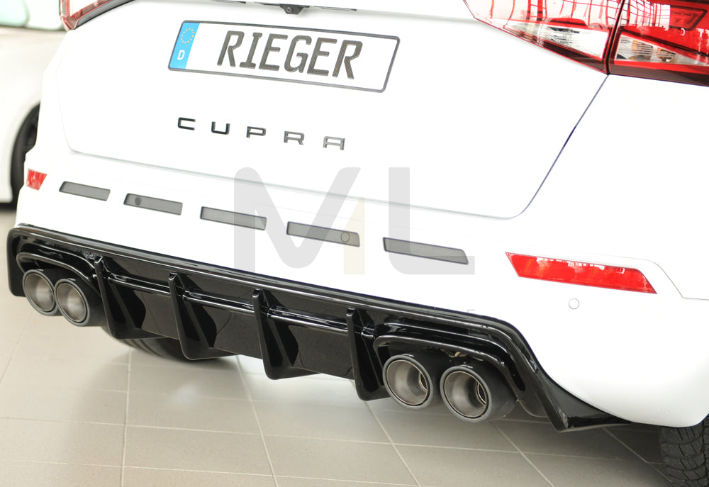 Rieger 00088228 SEAT 5FP Ateca Cupra Rear Diffuser 10 | ML Performance UK Car Parts
