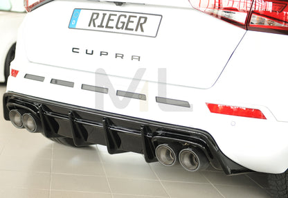 Rieger 00088228 SEAT 5FP Ateca Cupra Rear Diffuser 10 | ML Performance UK Car Parts
