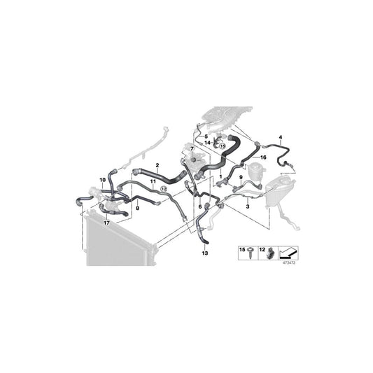 Genuine BMW 17128602626 G12 G11 G30 Hose For Electric Coolant Pump  (Inc. 740eX, 740LeX & 530e) | ML Performance UK Car Parts