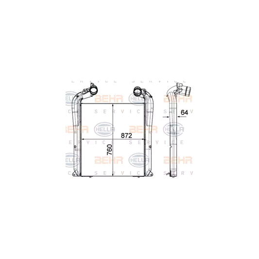 Hella 8ML 376 731-611 Intercooler