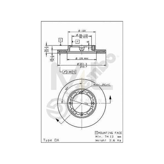 BREMBO 09.5848.10 Brake Disc for SUZUKI Swift I Hatchback (AA) Internally Vented | ML Performance Car Parts