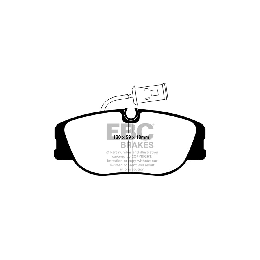 EBC DP733/3 Alfa Romeo Lancia Ultimax Front Brake Pads - Girling/TRW Caliper (Inc. 164 & Delta) 2 | ML Performance UK Car Parts