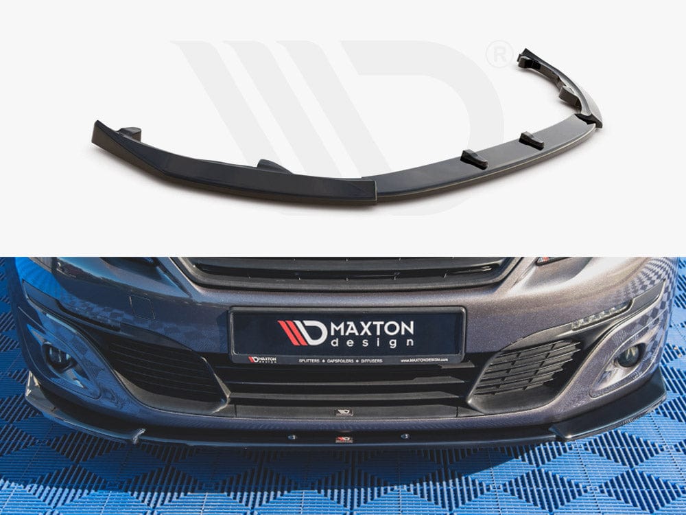 Maxton Design PE-308-2F-FD2T Front Splitter V2 Peugeot 308 MK2 Facelift (2017-) | ML Performance UK Car Parts