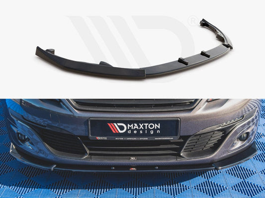 Maxton Design PE-308-2F-FD2T Front Splitter V2 Peugeot 308 MK2 Facelift (2017-) | ML Performance UK Car Parts