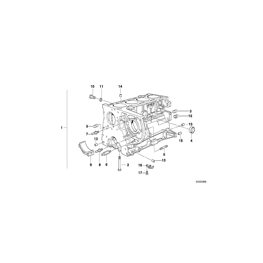 Genuine BMW 11112245726 E38 E46 E39 Bolt (Inc. 320d, 318tds & 525tds) | ML Performance UK Car Parts