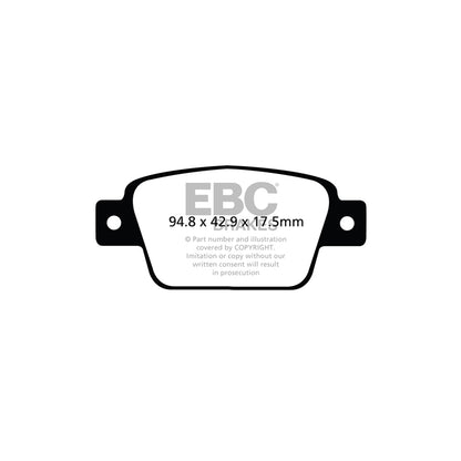 EBC PDKR034 Alfa Romeo MiTo Ultimax Rear Brake Pad & Plain Disc Kit - Bosch Caliper 2 | ML Performance UK Car Parts