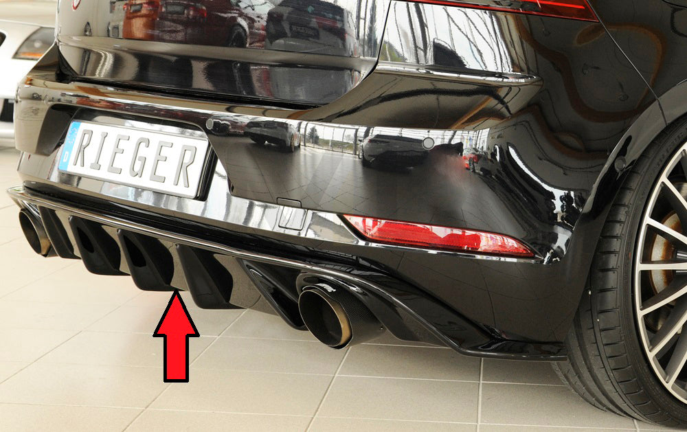 Rieger 00088160 VW Mk7 Golf GTI Rear Diffuser 4 | ML Performance UK Car Parts