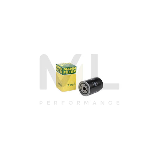 MANN-FILTER W 940/5 Oil Filter Spin-on Filter, with one anti-return valve | ML Performance Car Parts