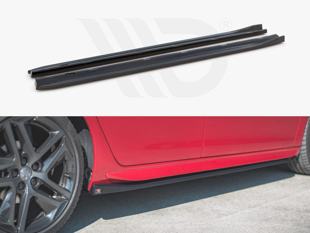 Maxton Design PE-308-2F-GT-SD1T Side Skirts Diffusers Peugeot 308 Gt MK2 Facelift (2017-) | ML Performance UK Car Parts