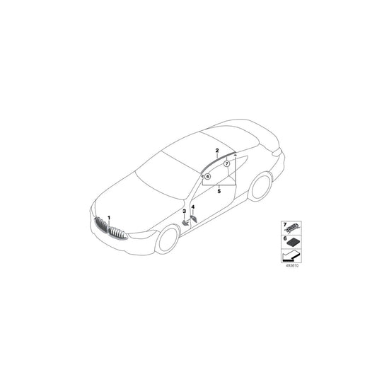 Genuine BMW 51139465758 F93 G16 Roof Trim Strip Primed Right (Inc. M850iX, 840i & 840iX) | ML Performance UK