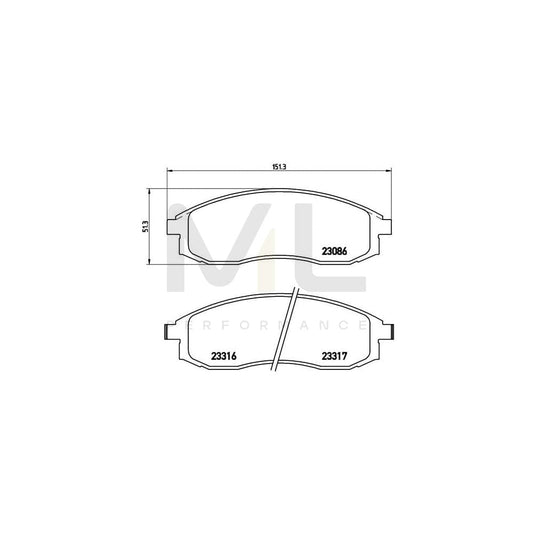 Brembo P 54 032 Brake Pad Set With Acoustic Wear Warning | ML Performance Car Parts
