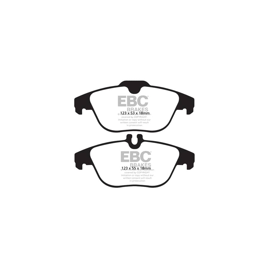 EBC PD02KR268 Mercedes-Benz A/C207 Redstuff Rear Brake Pad & Plain Disc Kit 2 | ML Performance UK Car Parts