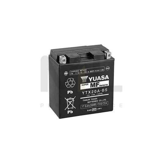Yuasa YTX20A-BS 12v VRLA Motorbike & Motorcycle Battery | ML Performance UK Car Parts