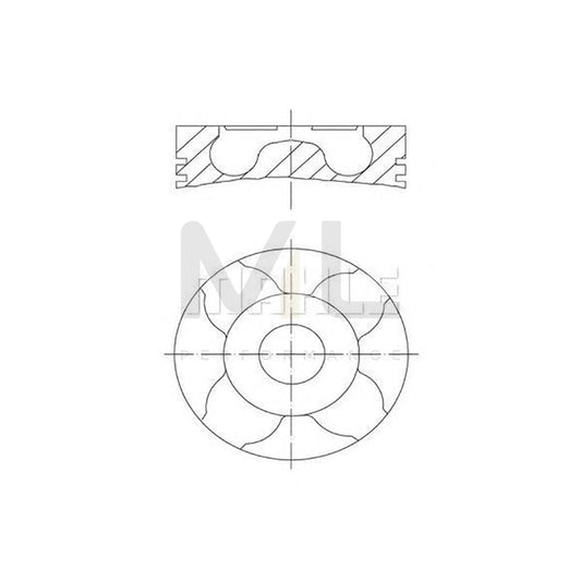 MAHLE ORIGINAL 012 08 03 Piston 84 mm, with piston rings, with cooling duct, with piston ring carrier | ML Performance Car Parts