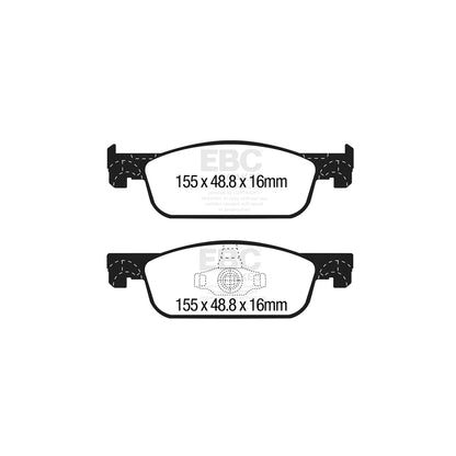 EBC DP22312 Dacia Lada Renault Greenstuff Front Brake Pads 2 | ML Performance UK Car Parts