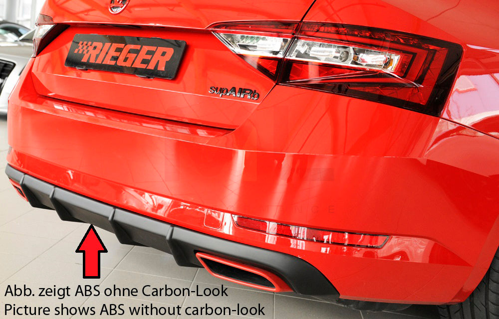 Rieger 00099362 Skoda 3T 3V Superb III Rear Diffuser - RS4-Look 1 | ML Performance UK Car Parts