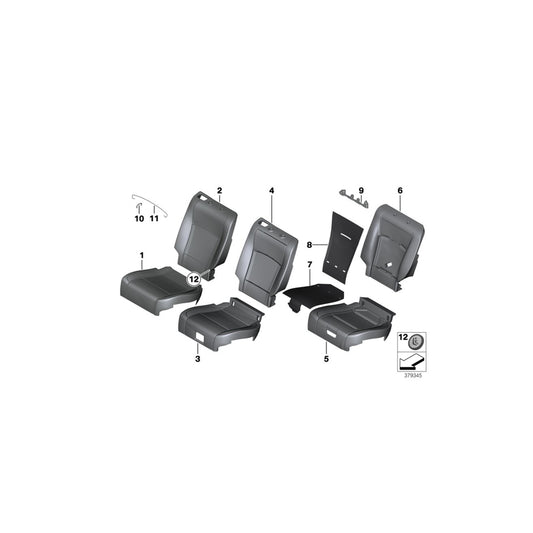 Genuine BMW 52207235365 Foam Pad Basic Backrest Left (Inc. 520d, 530d 155kW & 535iX) | ML Performance UK