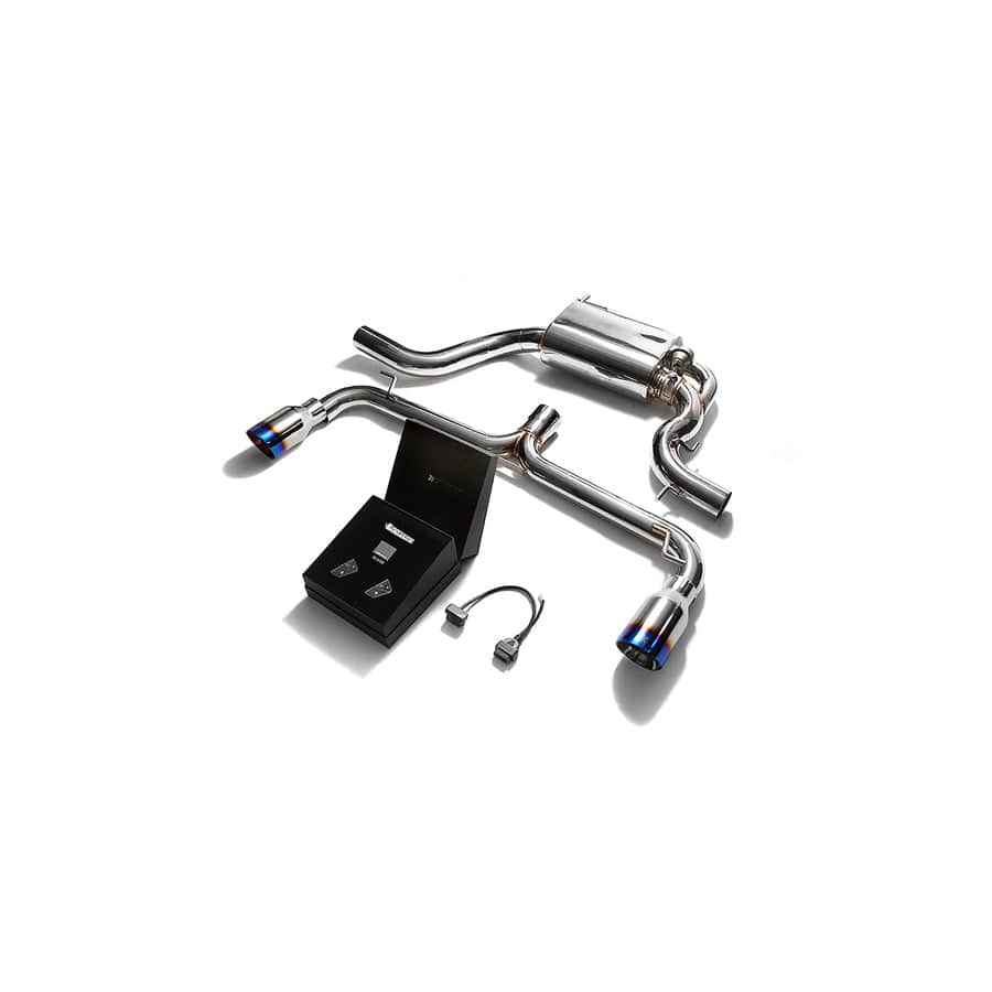 Armytrix VWG6T-DS21B Valvetronic Exhaust System Volkswagen Golf | GTI MK6 2010-2014 with Dual Blue Coated 4" | ML Performance UK UK Car Parts