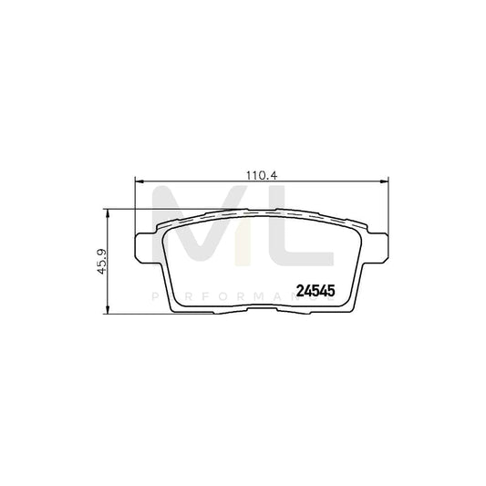 Hella 8DB 355 013-261 Brake Pad Set Not Prepared For Wear Indicator | ML Performance Car Parts