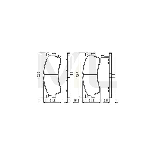 Bosch 0986495265 Brake Pad Set With Acoustic Wear Warning BP1569 | ML Performance Car Parts