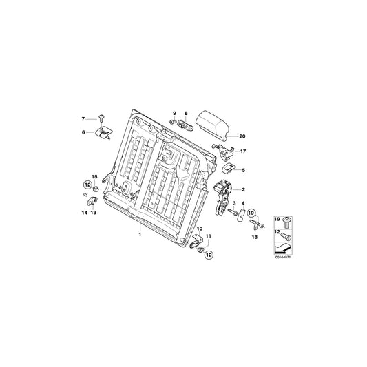 Genuine BMW 52207171507 E70 E72 E71 Catch Rear Left (Inc. X6 50iX, X5 40dX & X6 35dX) | ML Performance UK