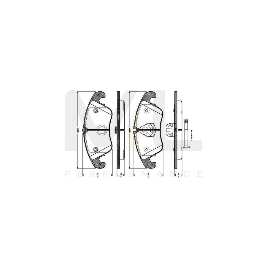 Bosch 0986Tb3032 Brake Pad Set Excl. Wear Warning Contact, With Bolts, With Accessories  | ML Performance Car Parts