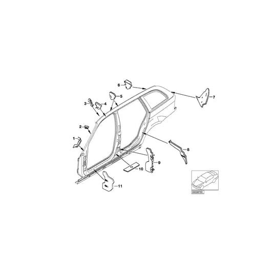 Genuine BMW 41218233517 E46 Molded Part Column D (Inc. 316i, 320i & 328i) | ML Performance UK Car Parts