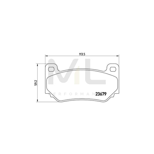 Brembo P 52 018 Brake Pad Set Excl. Wear Warning Contact | ML Performance Car Parts